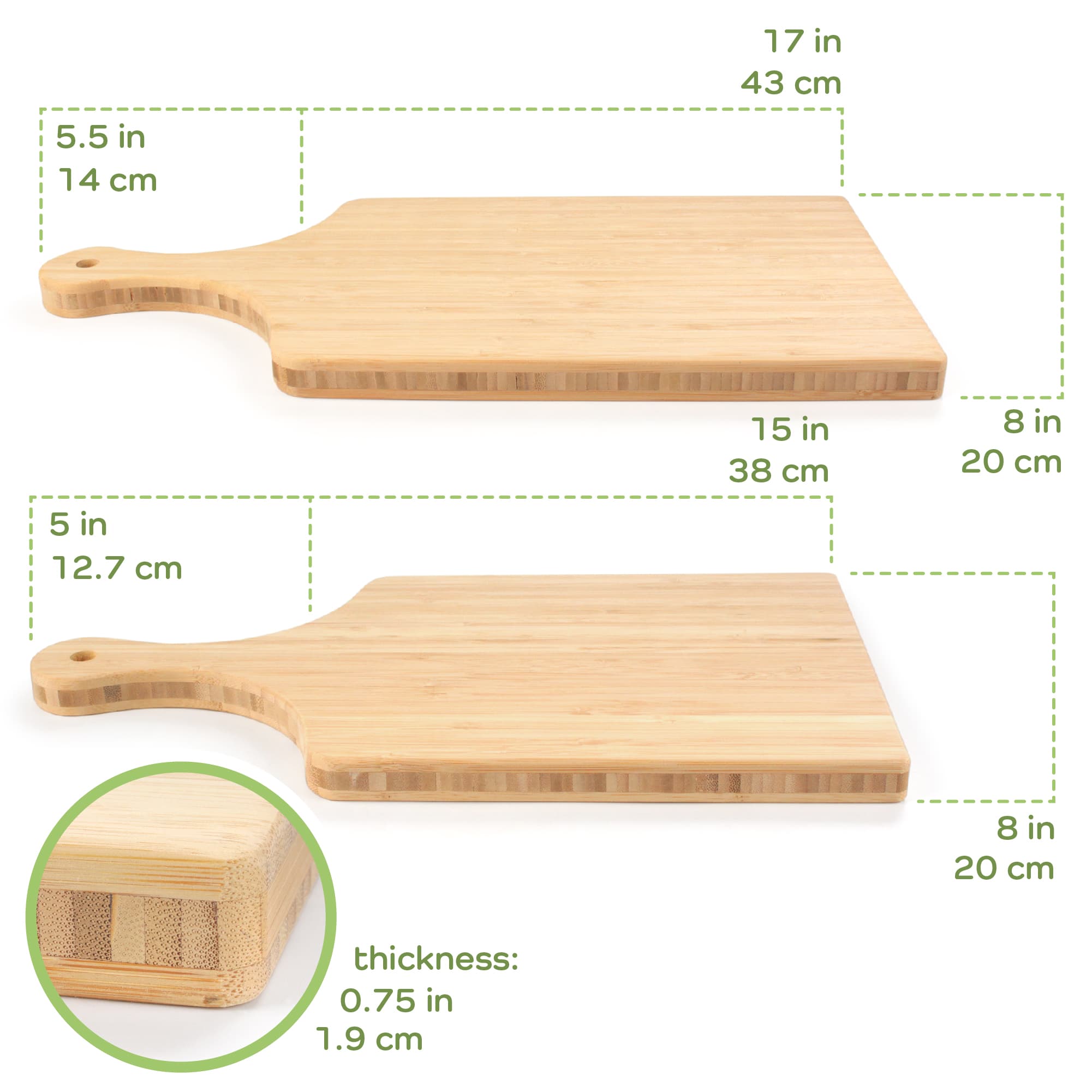 Paddle Bamboo Cutting Boards w/ Hanging Hole - Image 2